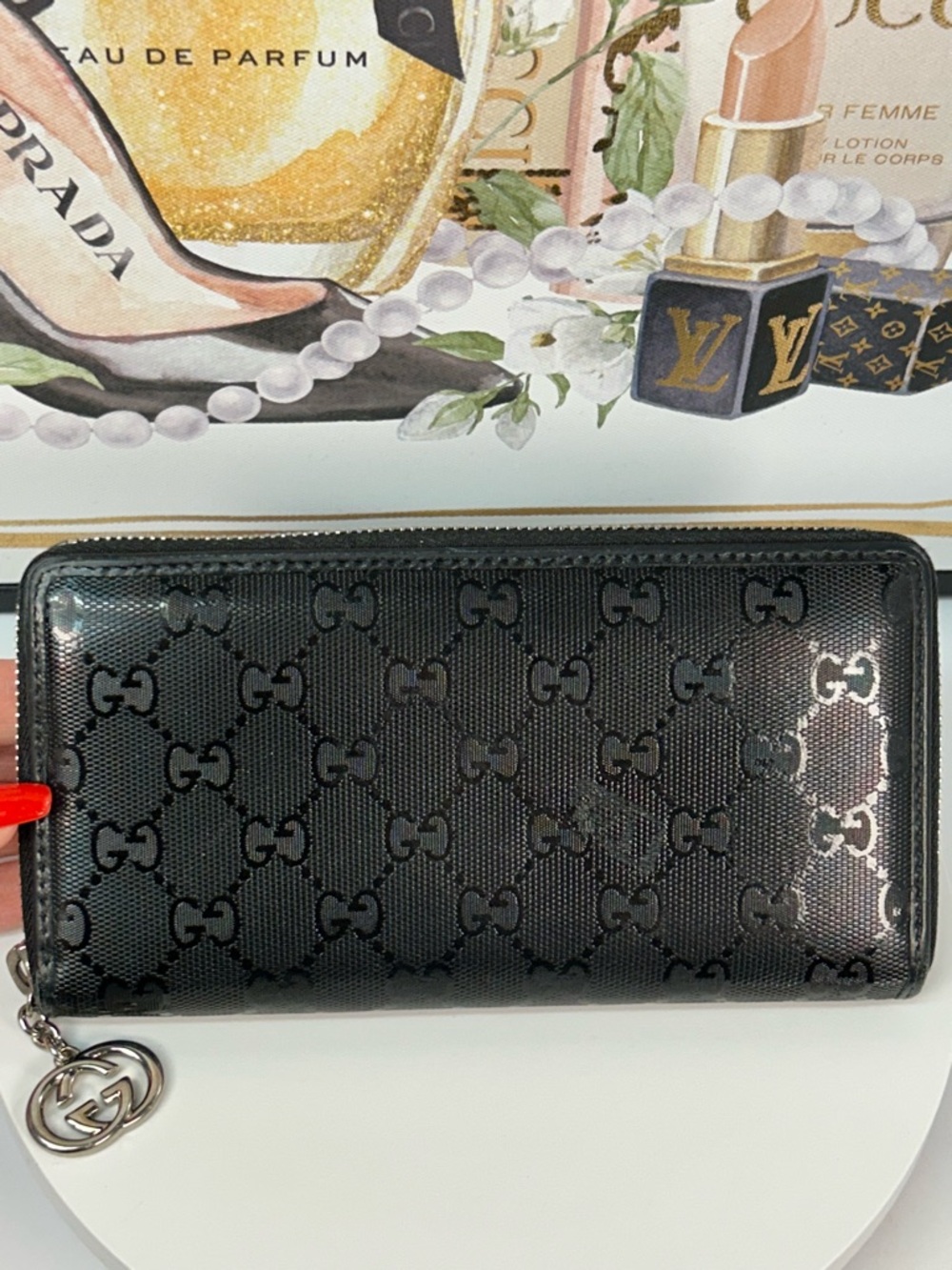 GUCCi GG Imprime Guccissima Leather Zip Around Wallet ππ€ - Picture 5 of 17